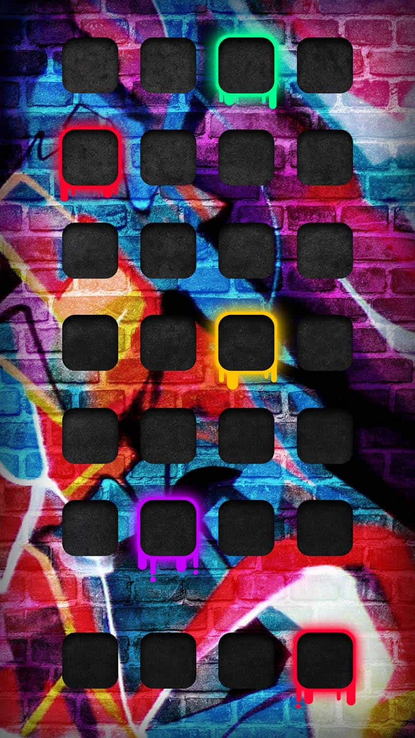 Graffiti Wall iOS App Dock iPhone Wallpaper 4K  iPhone Wallpapers