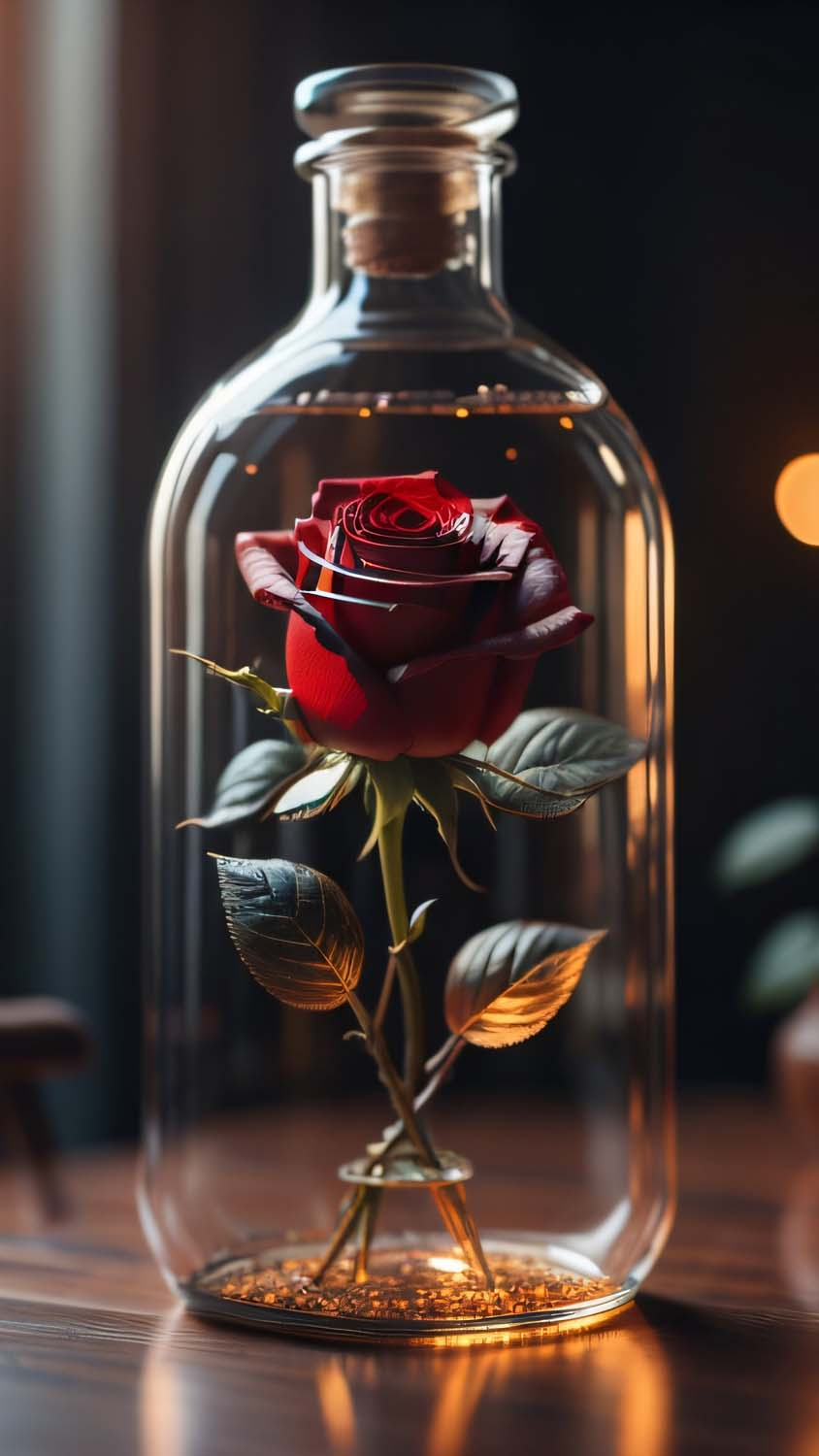Rose in Glass Jar iPhone Wallpaper 4K  iPhone Wallpapers