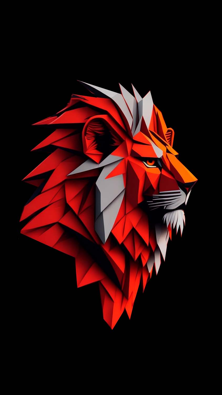 Lion Polygon iPhone Wallpaper 4K  iPhone Wallpapers