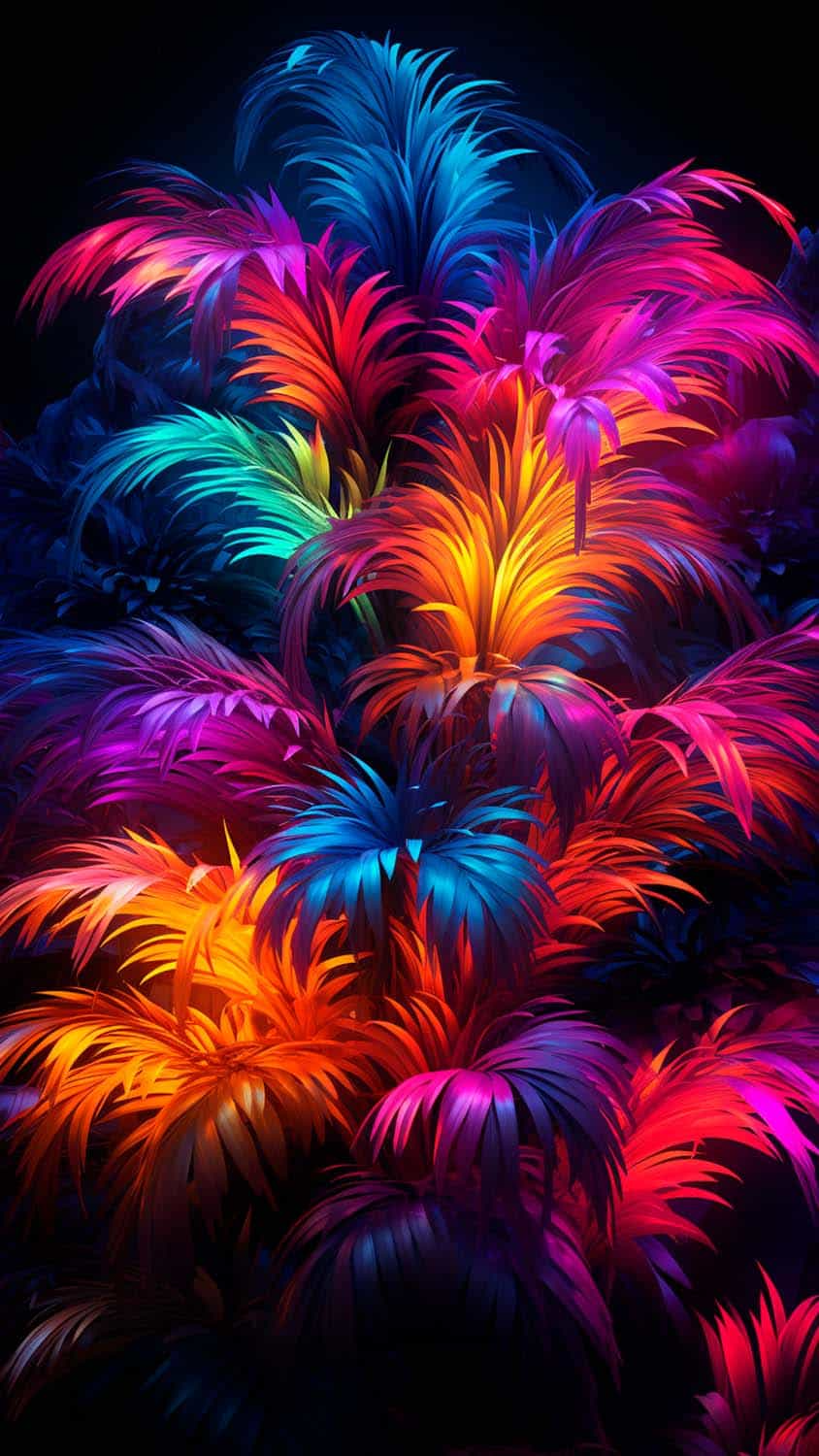 Rainbow Colours Plant iPhone Wallpaper 4K  iPhone Wallpapers