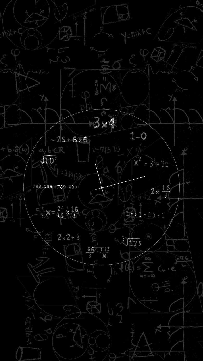 Math Clock iPhone Wallpaper 4K  iPhone Wallpapers