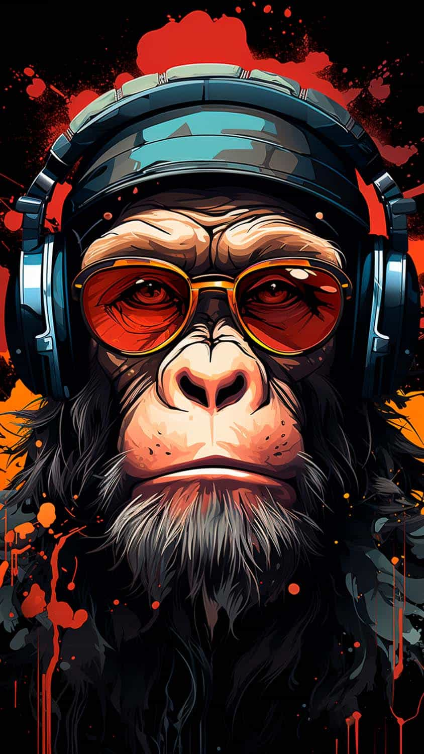 Music Monkey iPhone Wallpaper 4K  iPhone Wallpapers