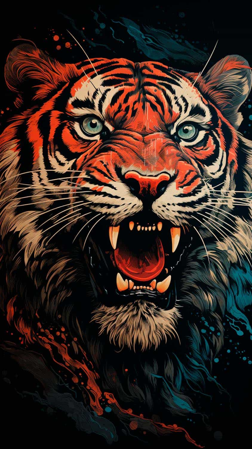 Tiger Roar iPhone Wallpaper 4K  iPhone Wallpapers