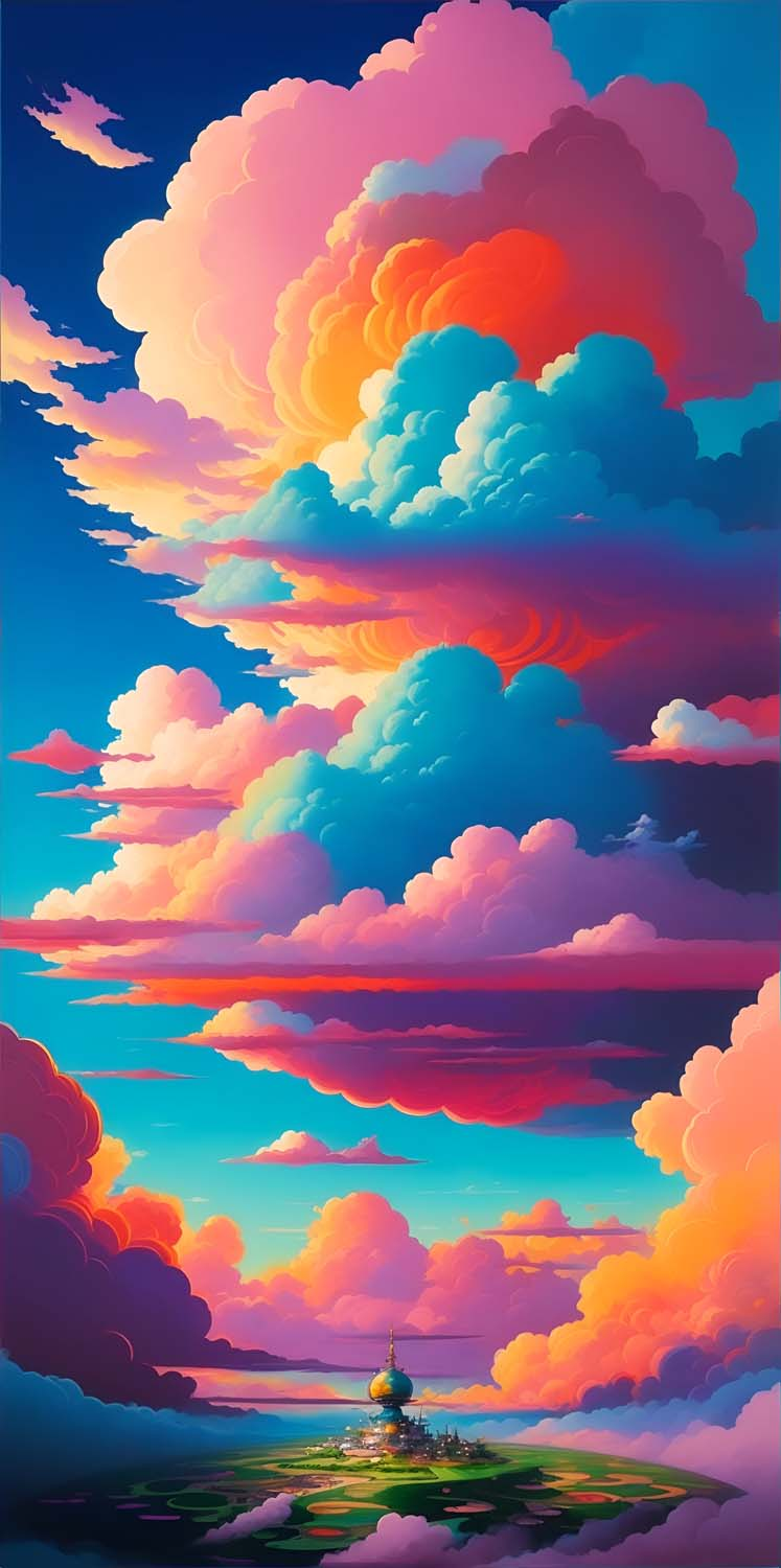Colorful Clouds iPhone Wallpaper 4K  iPhone Wallpapers