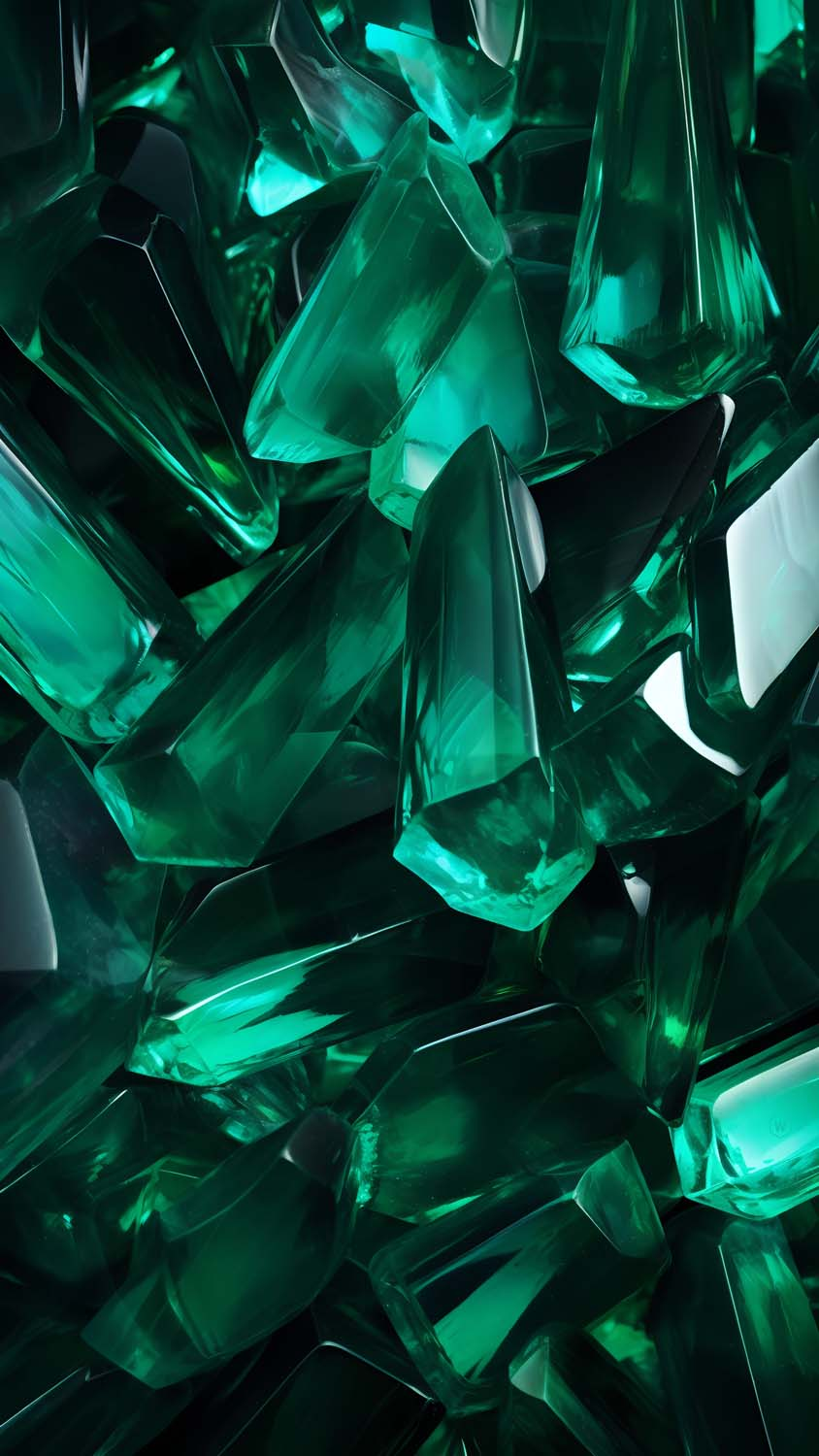 Green Crystals iPhone Wallpaper 4K  iPhone Wallpapers