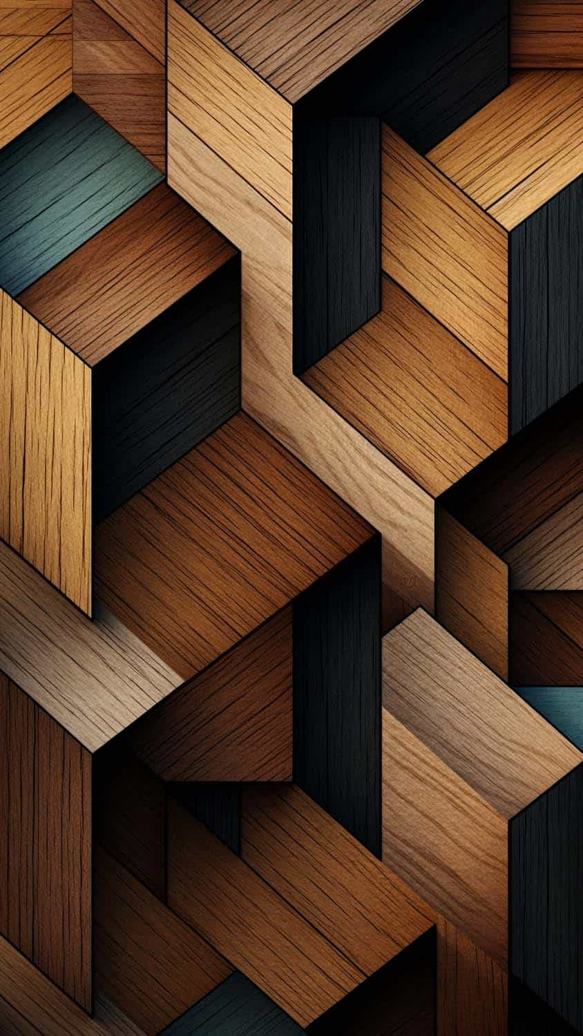 3D Wood illusion iPhone Wallpaper 4K  iPhone Wallpapers