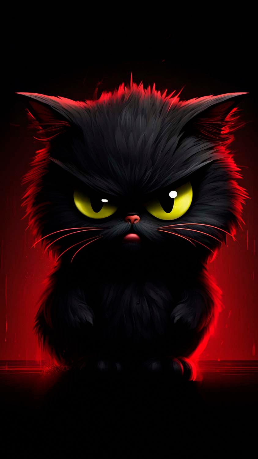 Angry Cat iPhone Wallpaper 4K  iPhone Wallpapers