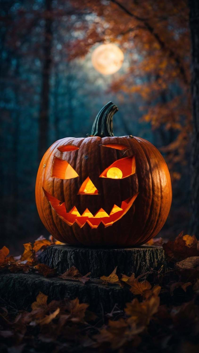 Halloween Pumpkin iPhone Wallpaper 4K  iPhone Wallpapers