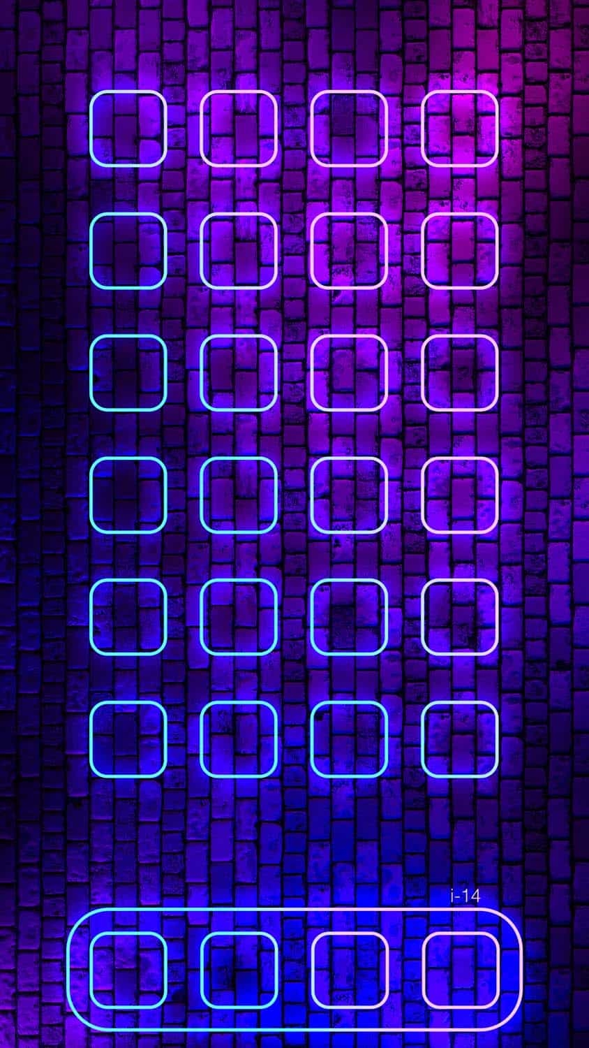 iPhone 15 Pro Neon App Icons App Dock  iPhone Wallpapers