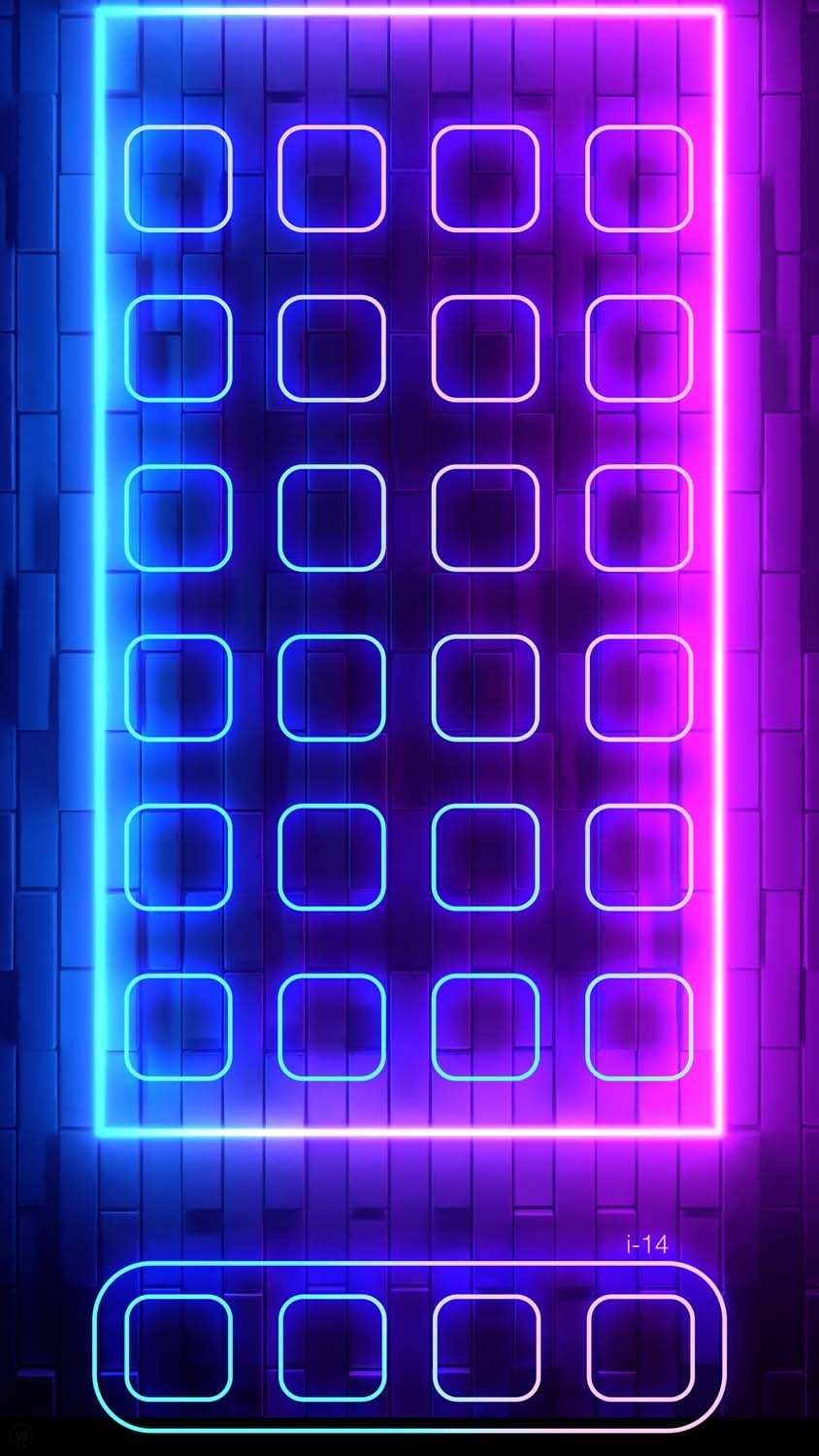 iPhone 15 Pro Neon App Dock Wallpaper  iPhone Wallpapers
