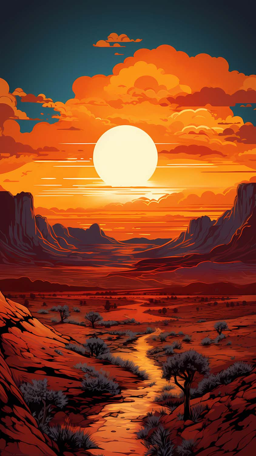Sunset in Desert Canyons iPhone Wallpaper 4K  iPhone Wallpapers