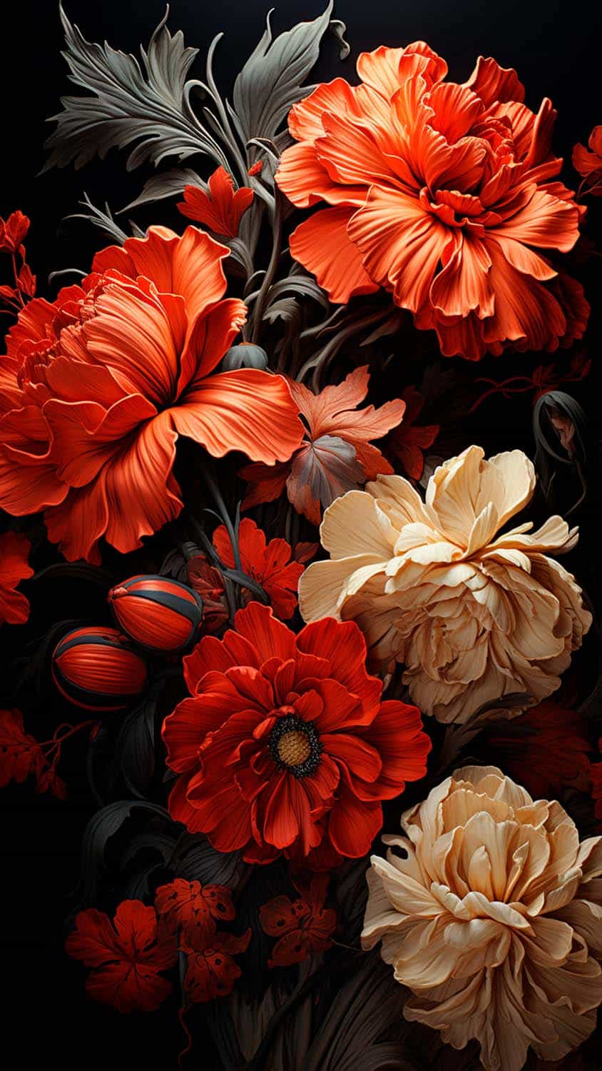 Flowers Art iPhone Wallpaper 4K  iPhone Wallpapers