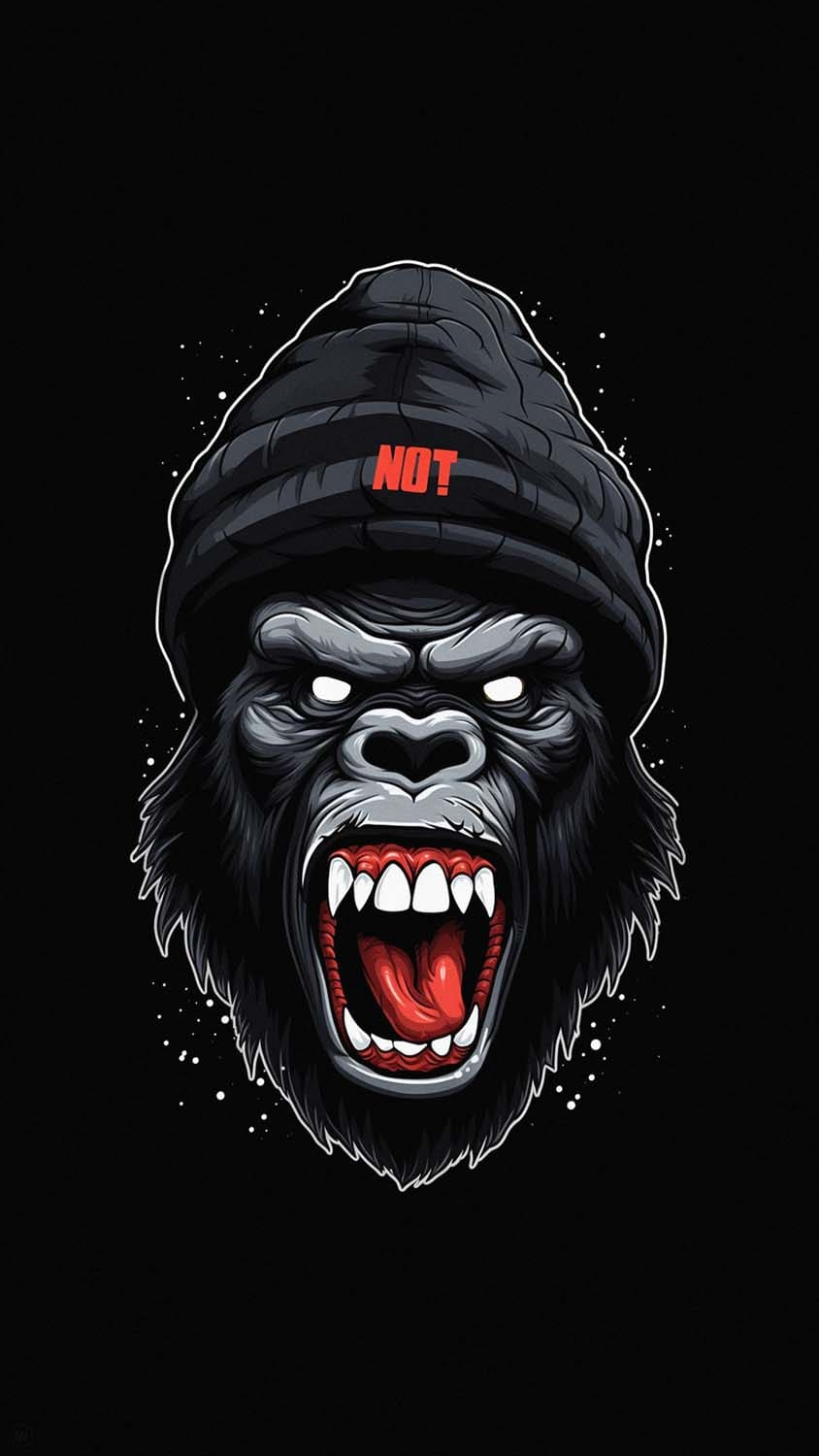 Angry Gorilla iPhone Wallpaper 4K  iPhone Wallpapers