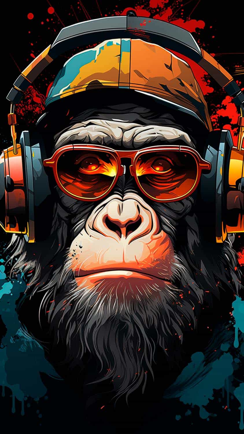Monkey Music iPhone Wallpaper 4K  iPhone Wallpapers
