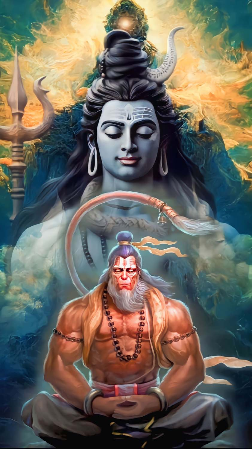God Shiva and Hanuman iPhone Wallpaper 4K  iPhone Wallpapers