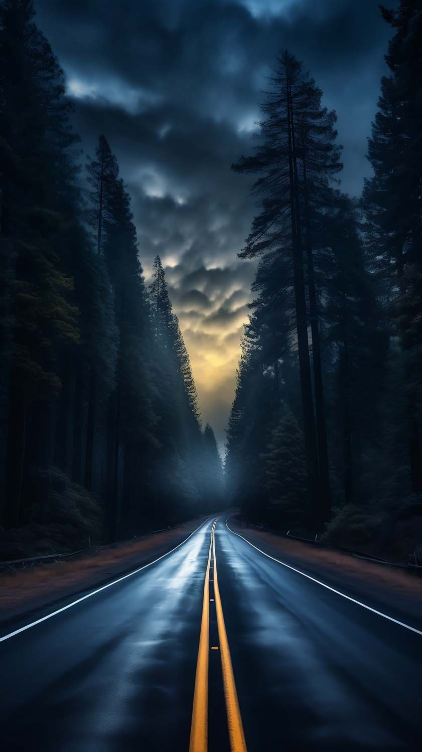 Cloudy Mist Road iPhone Wallpaper 4K  iPhone Wallpapers