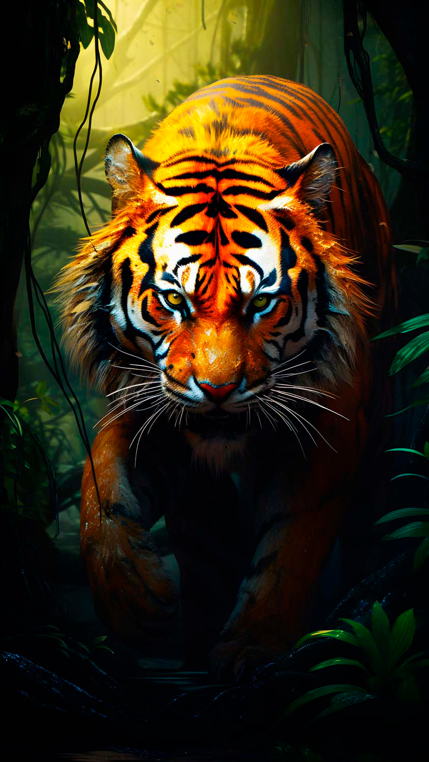 Jungle Tiger iPhone Wallpaper 4K  iPhone Wallpapers