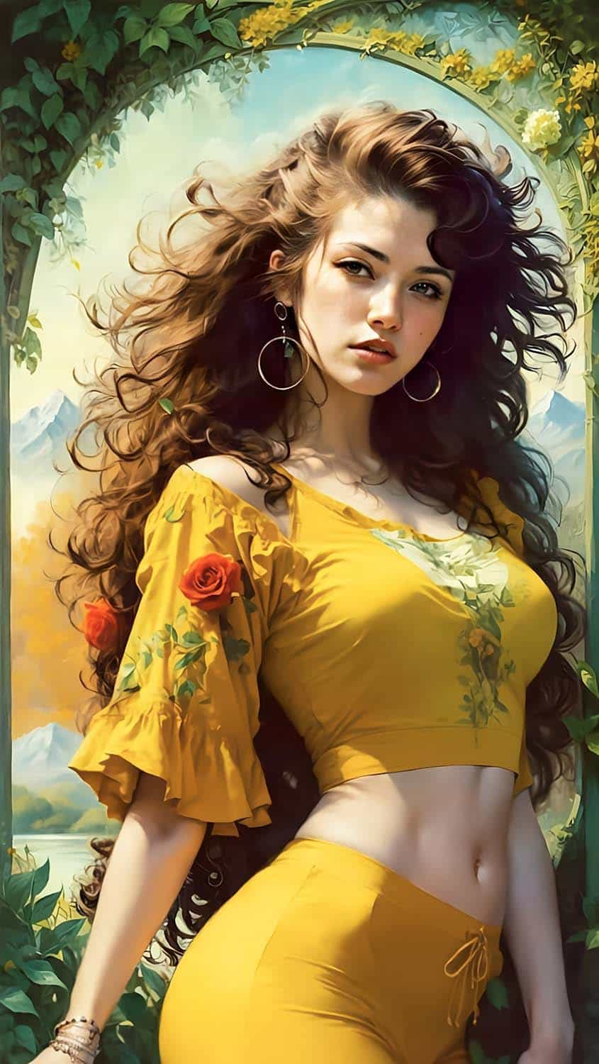 Beautiful Girl Yellow Outfit iPhone Wallpaper 4K  iPhone Wallpapers