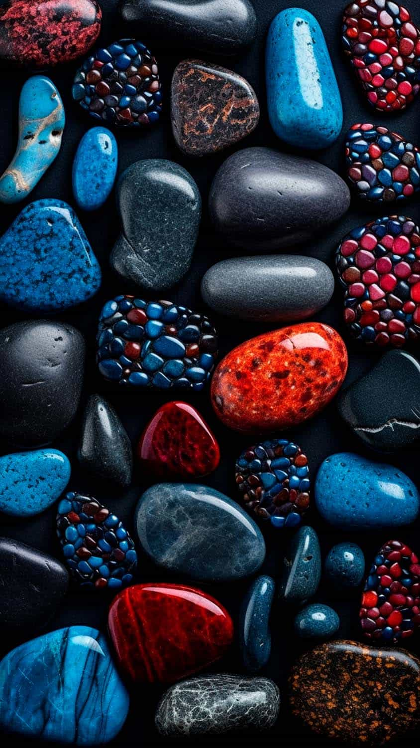 Colorful Pebble Stones iPhone Wallpaper 4K  iPhone Wallpapers