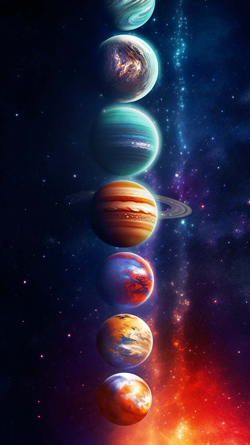 Planets Aligned iPhone Wallpaper 4K  iPhone Wallpapers