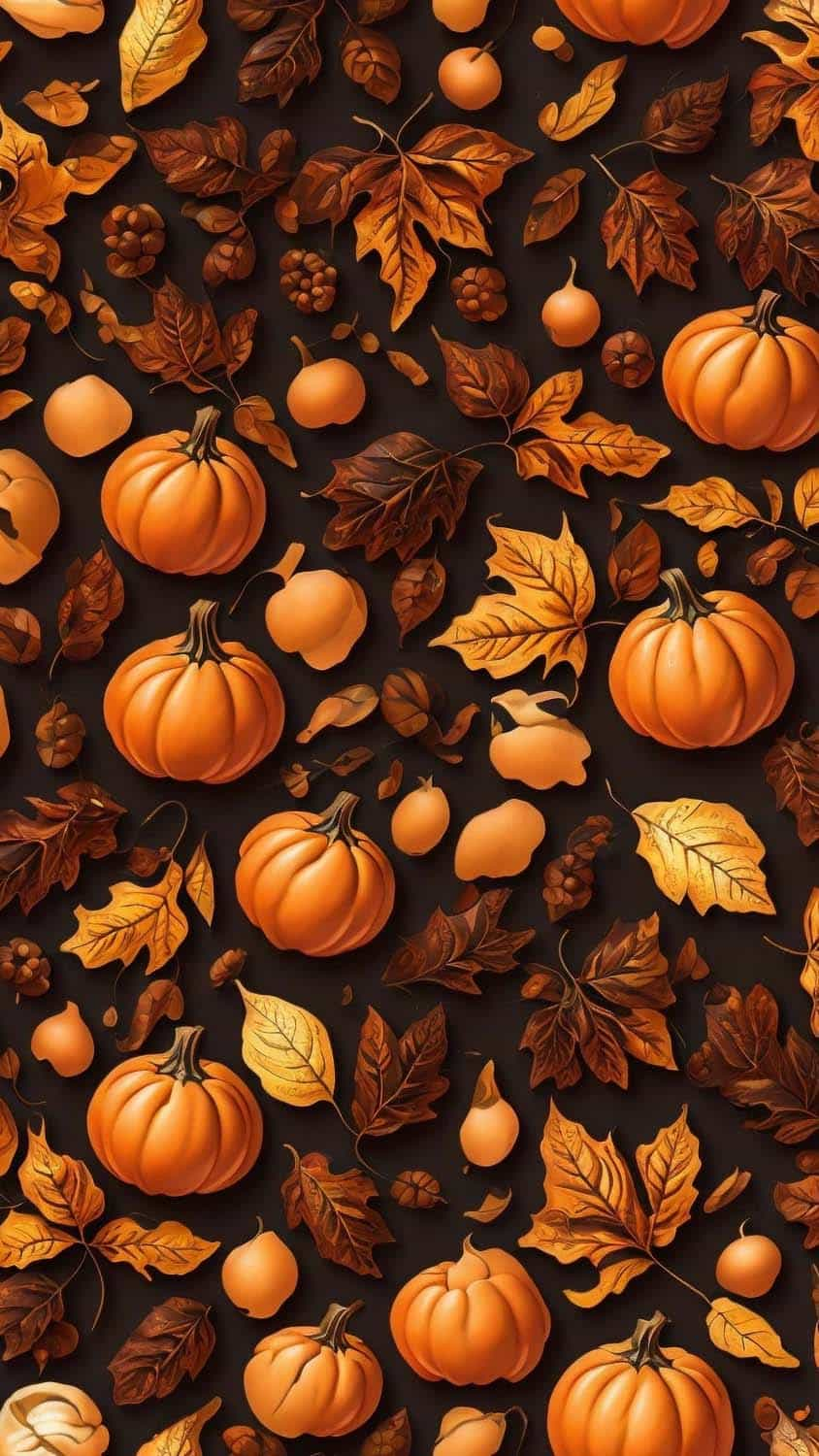 Pumpkin Patterns iPhone Wallpaper 4K  iPhone Wallpapers