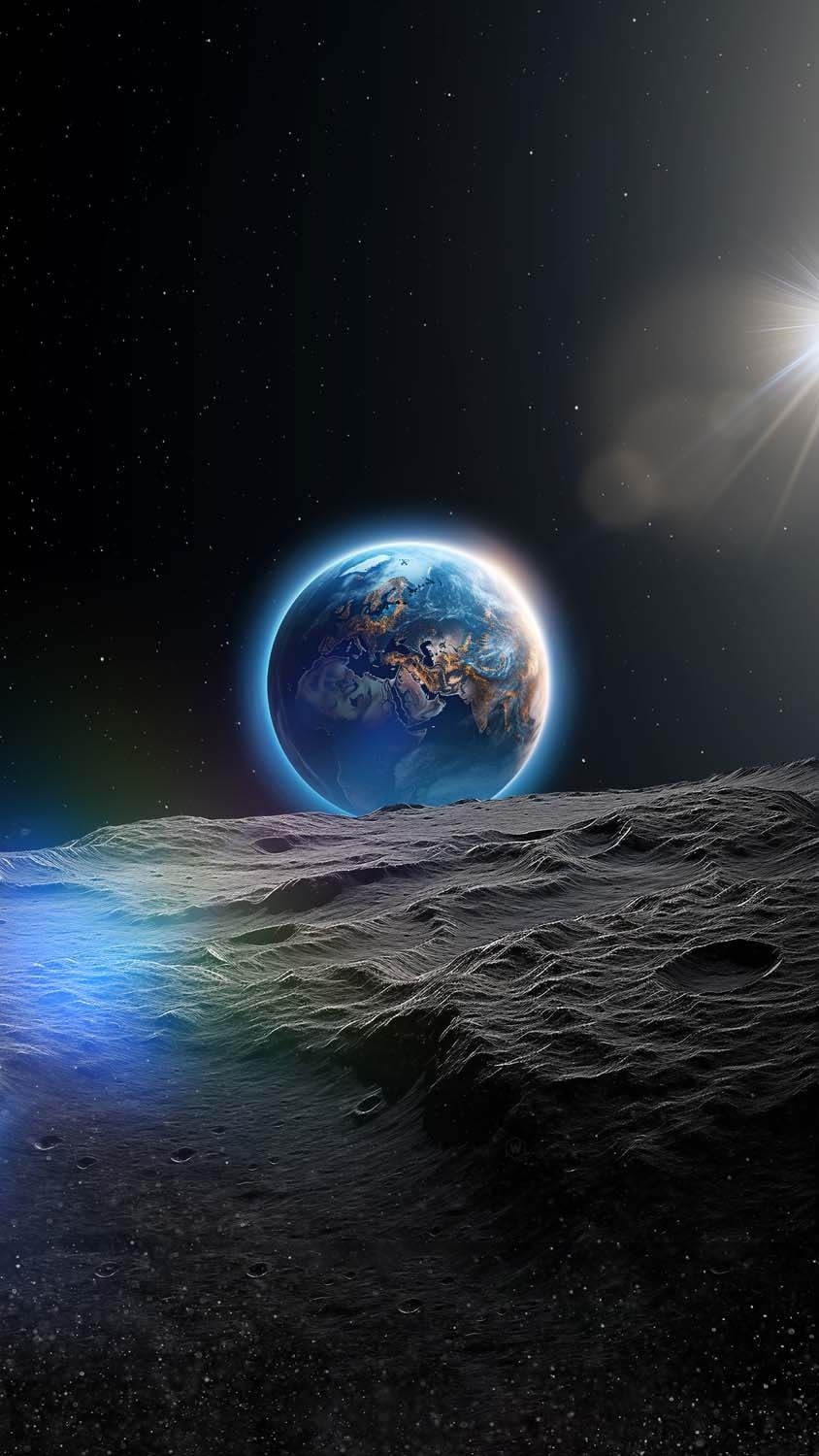 Earth from Moon iPhone Wallpaper 4K  iPhone Wallpapers