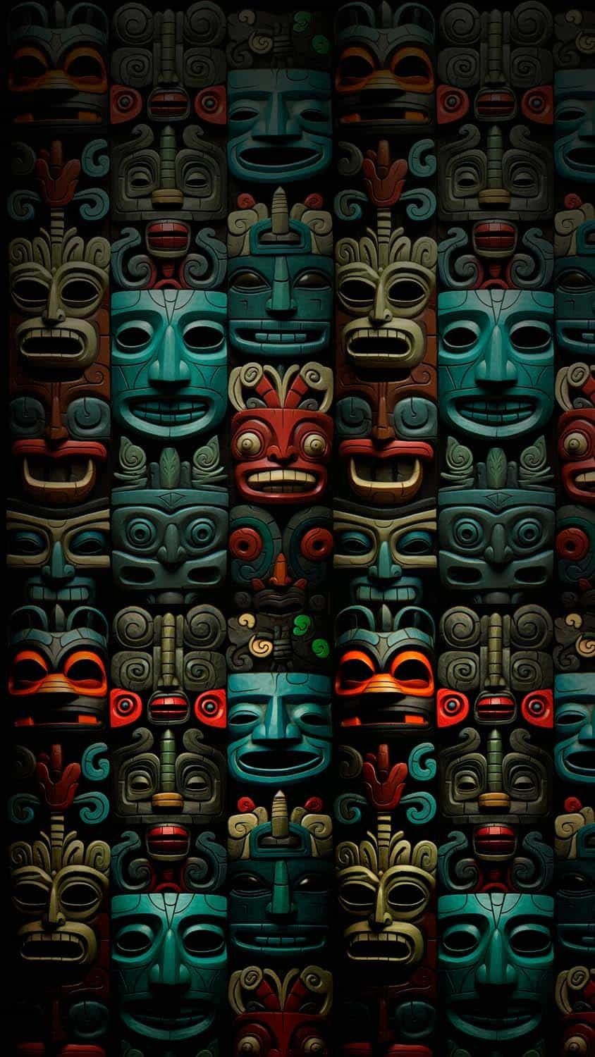 Tiki Totem Idols iPhone Wallpaper 4K  iPhone Wallpapers