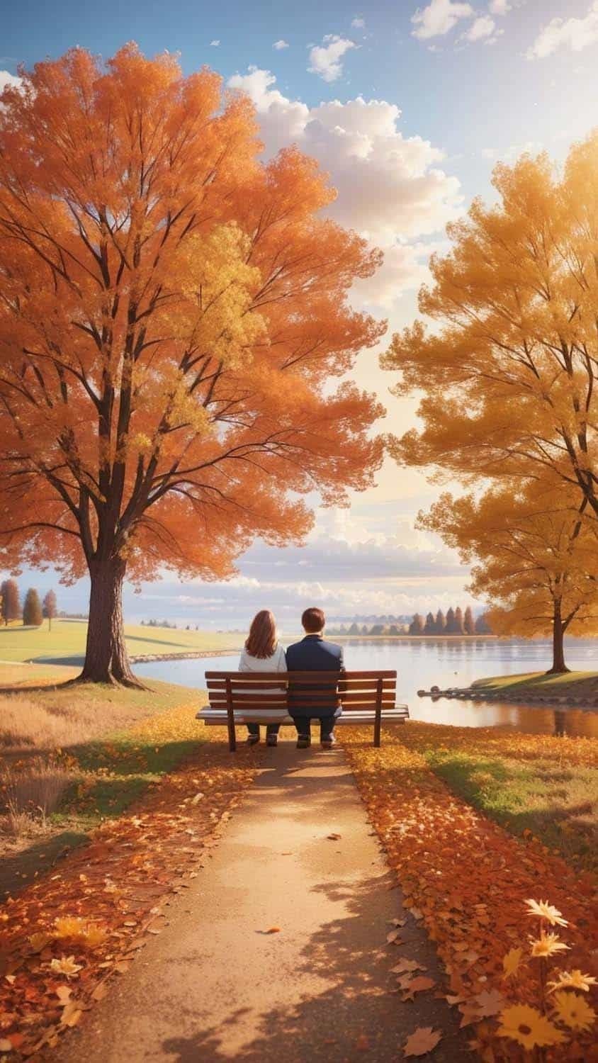 Autumn Couple iPhone Wallpaper  iPhone Wallpapers