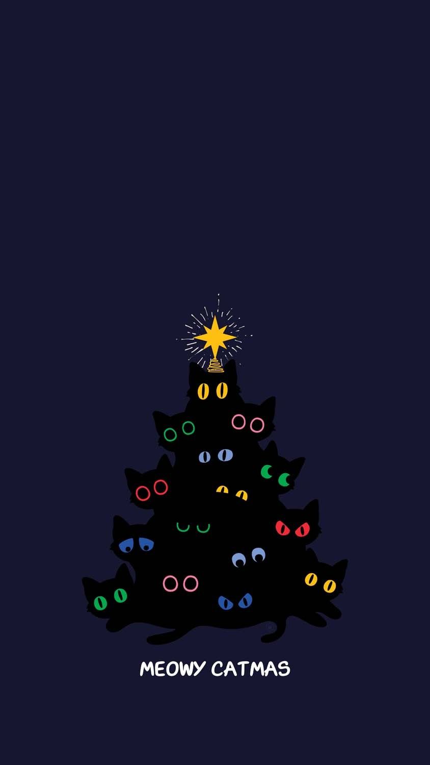 Catmas Tree iPhone Wallpaper  iPhone Wallpapers