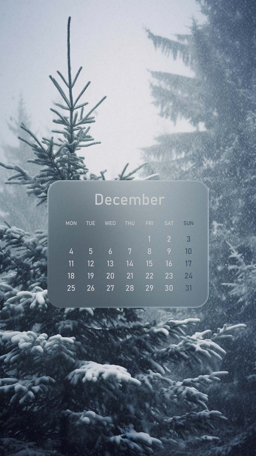 December Calendar Xmas  iPhone Wallpapers