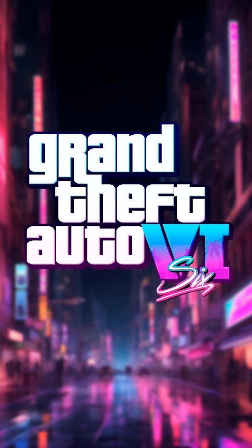 Grand Theft Auto 6 Logo iPhone Wallpaper  iPhone Wallpapers