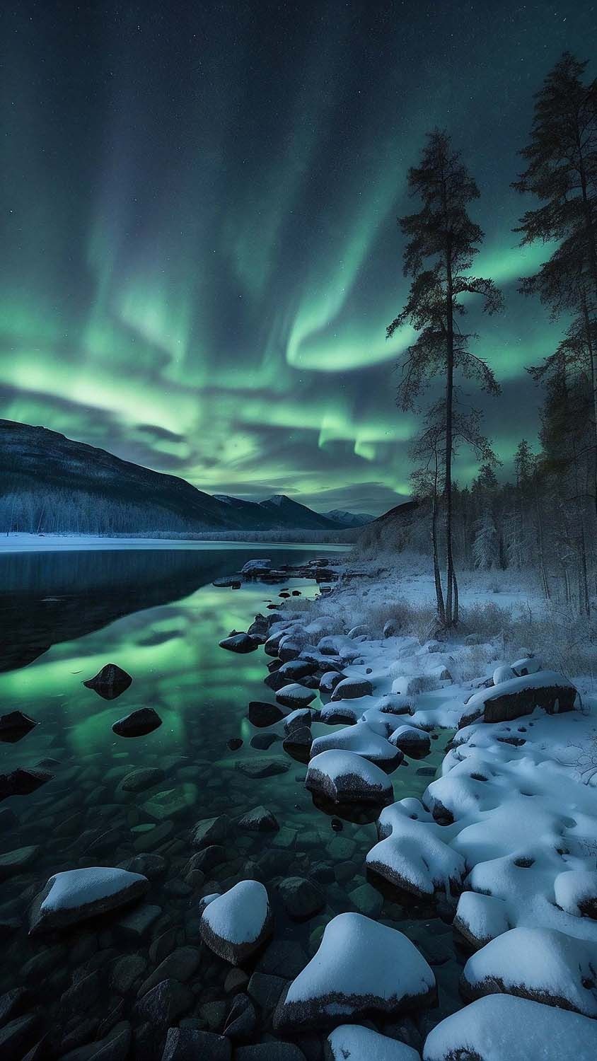 Northern Lights River iPhone Wallpaper  iPhone Wallpapers