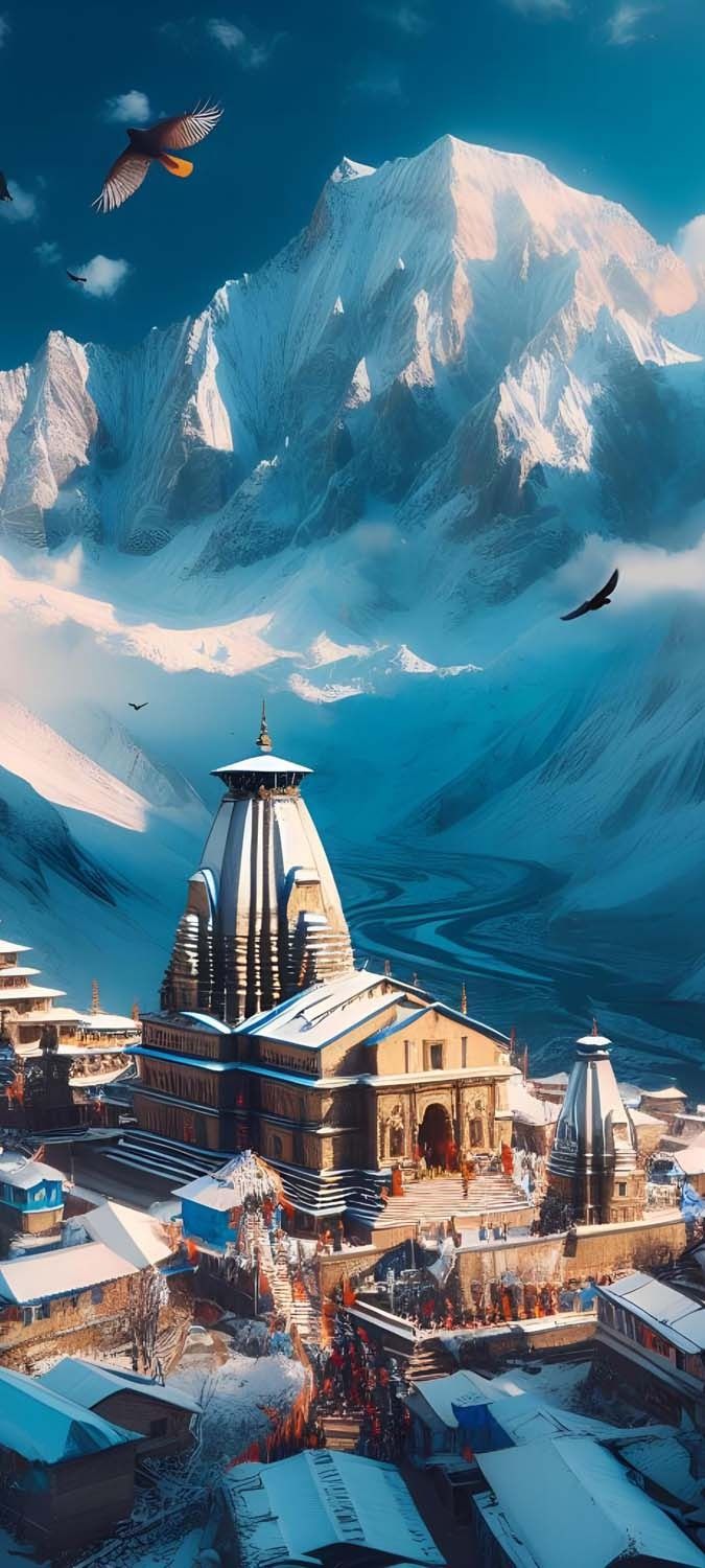 Kedarnath painting iPhone Wallpaper  iPhone Wallpapers