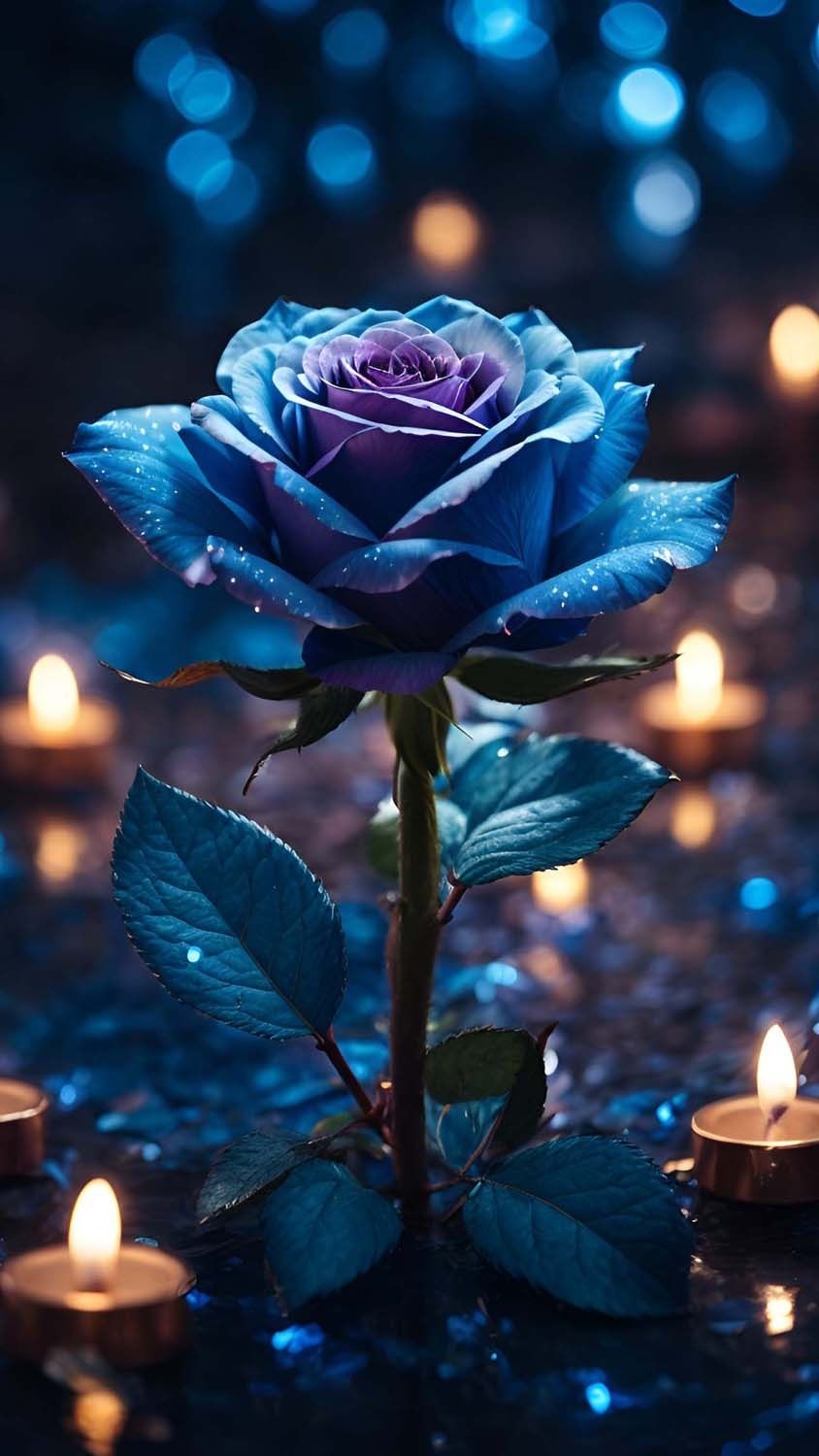 Blue Rose iPhone Wallpaper