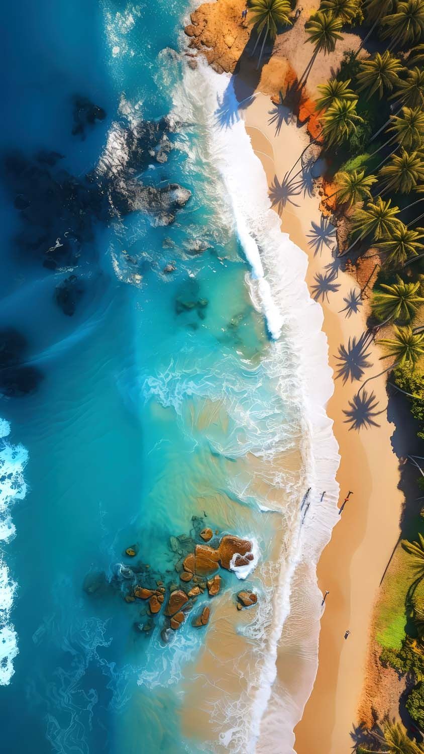 Beach Blue Water iPhone Wallpaper