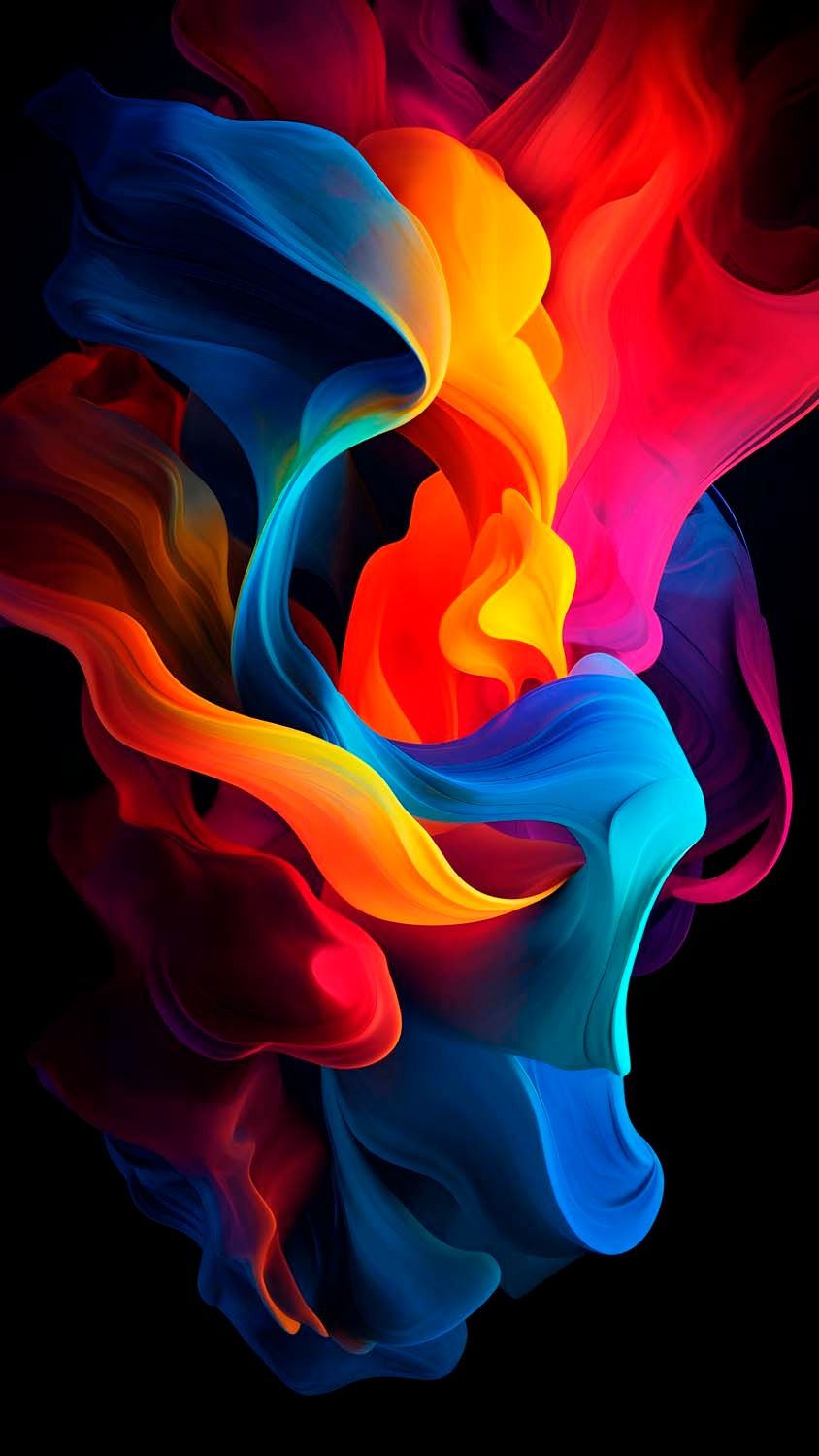 Colorful Waves iPhone Wallpaper HD