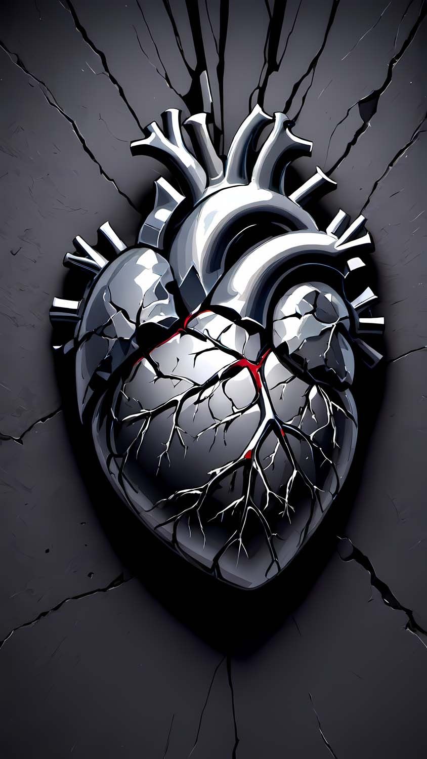 Titanium Heart iPhone Wallpaper HD
