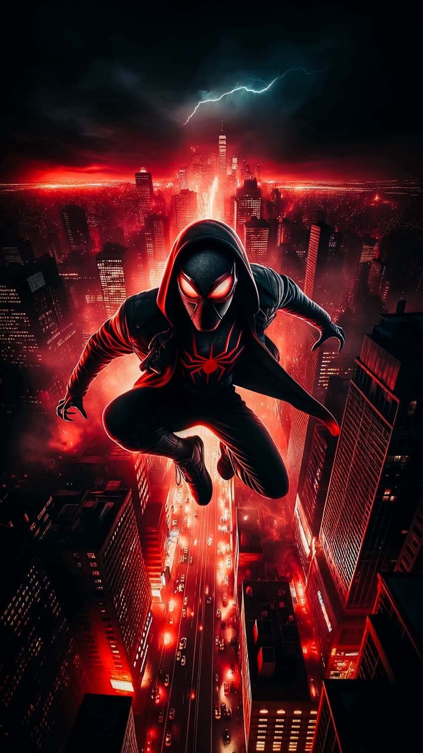 Spiderman Miles iPhone Wallpaper HD