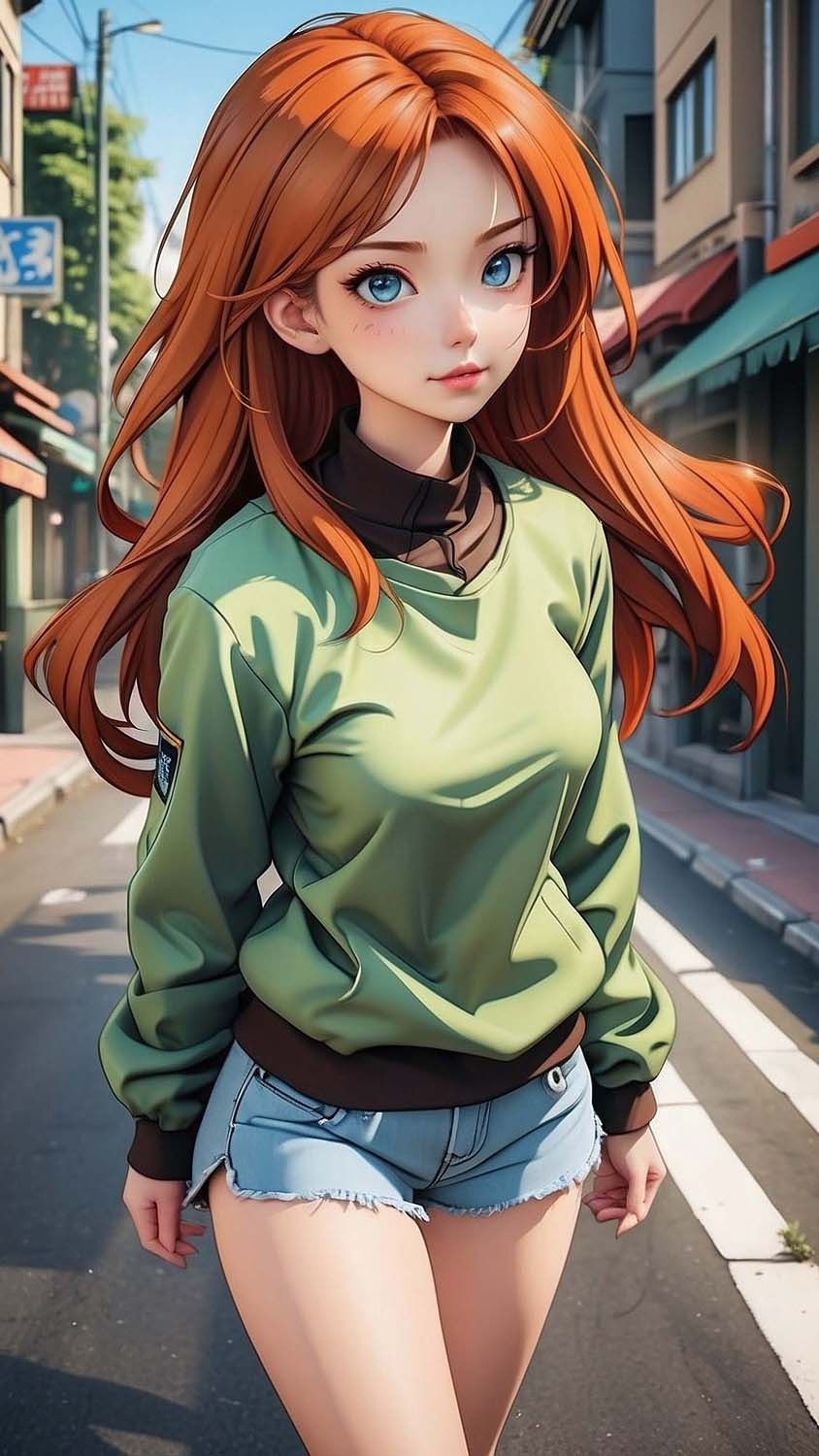 Redhead Girl Anime iPhone Wallpaper HD