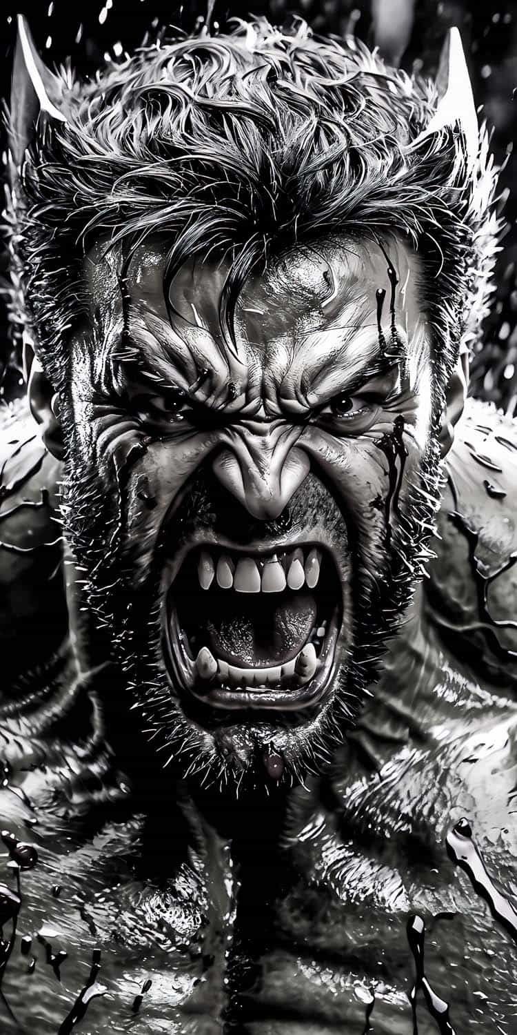 Angry Wolverine iPhone Wallpaper HD