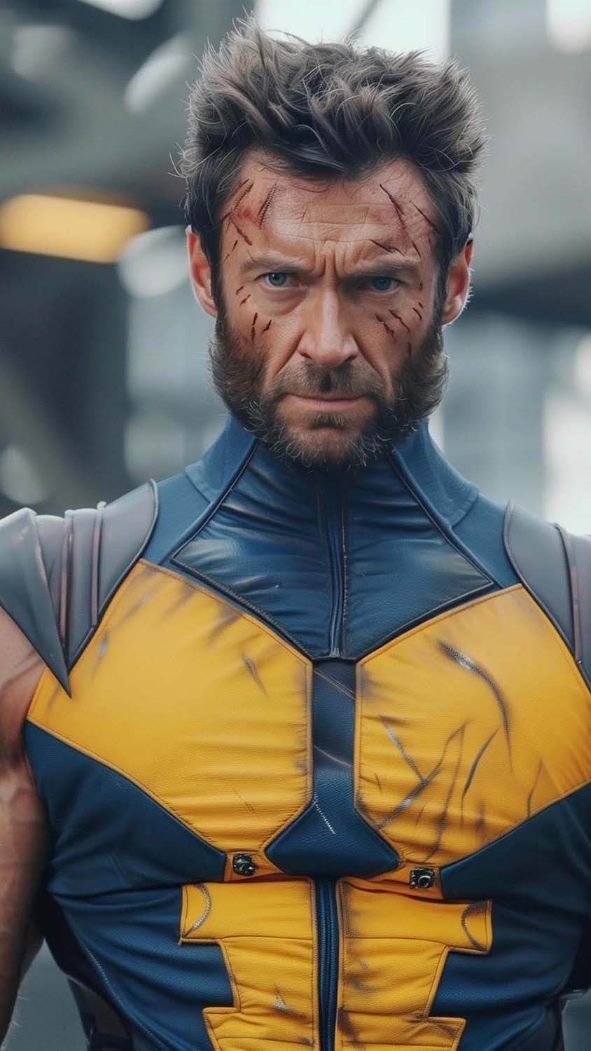 Hugh Jackman Xforce by Eroz ai iPhone Wallpaper HD