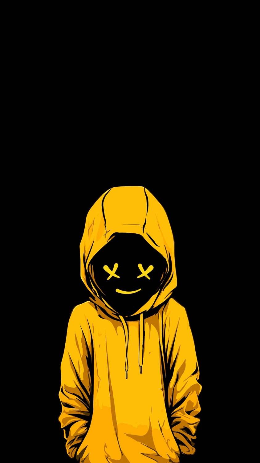 Hoodie Guy Dark OLED iPhone Wallpaper HD