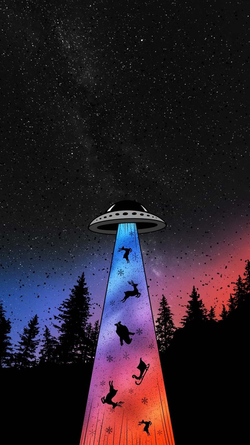 Alien Abduction iPhone Wallpaper HD