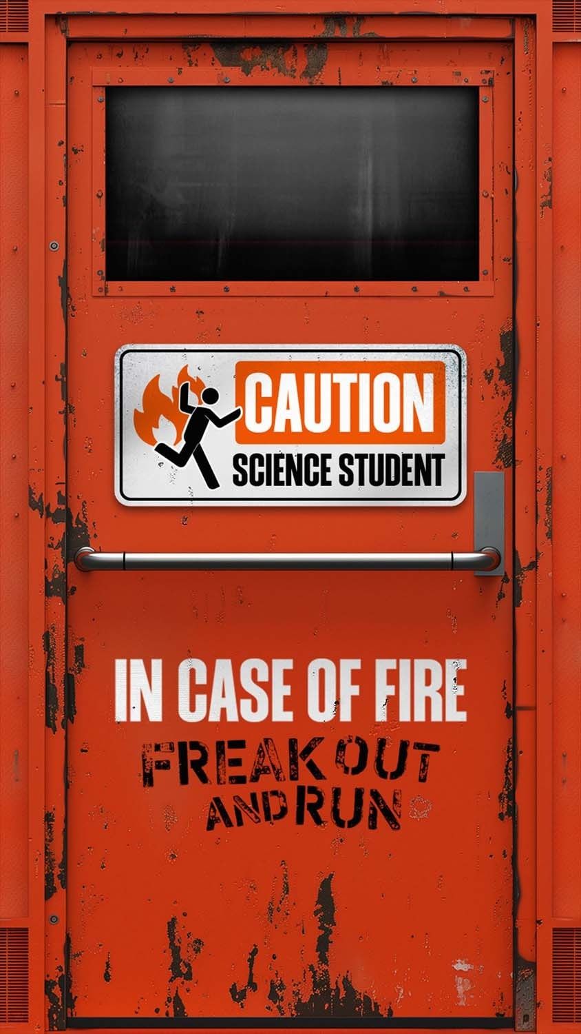 Caution Science Student iPhone Wallpaper HD