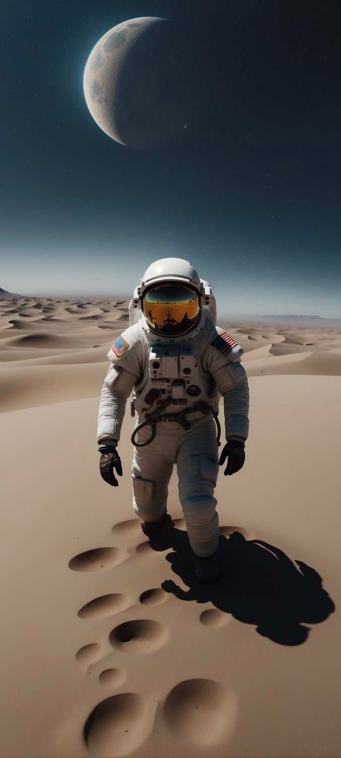 Astronaut on Desert Planet