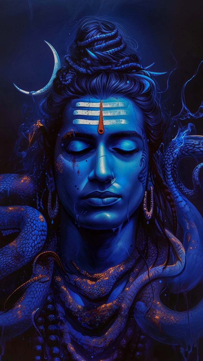 Shiva God with Snakes