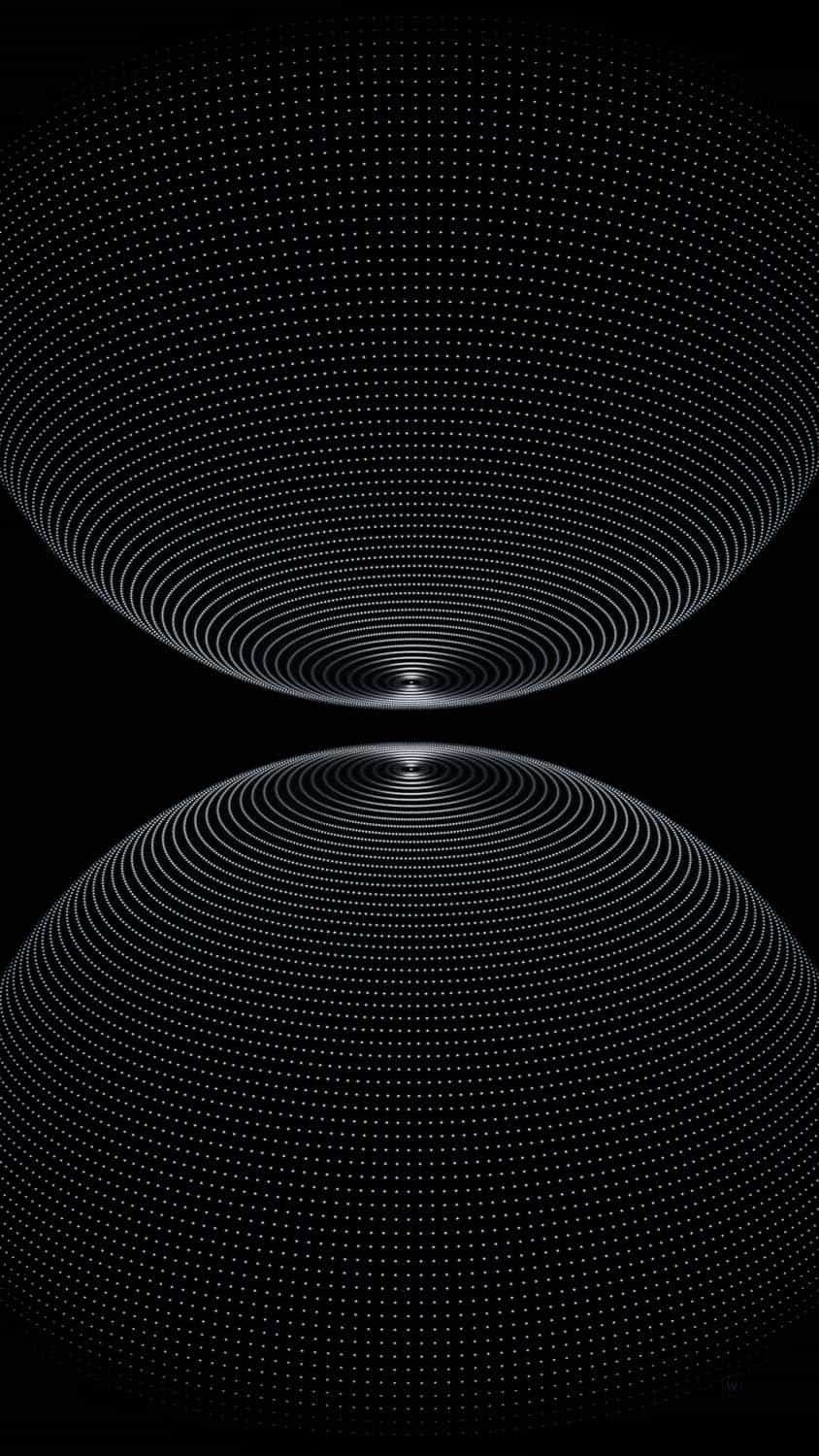 iPhone 16 Pro Max Dark Black Spheres Wallpaper