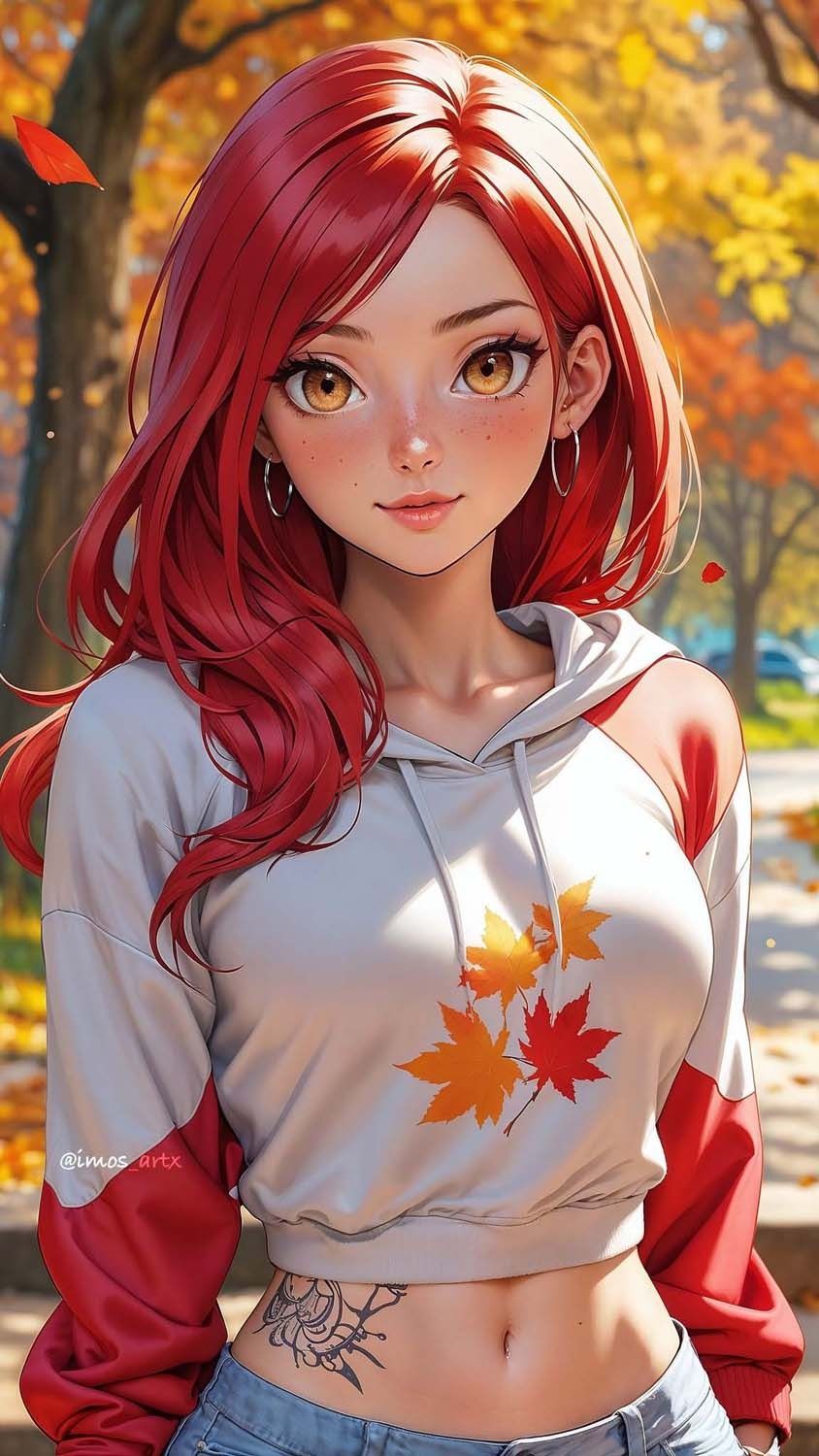 Autumn Girl iPhone 16 Wallpaper