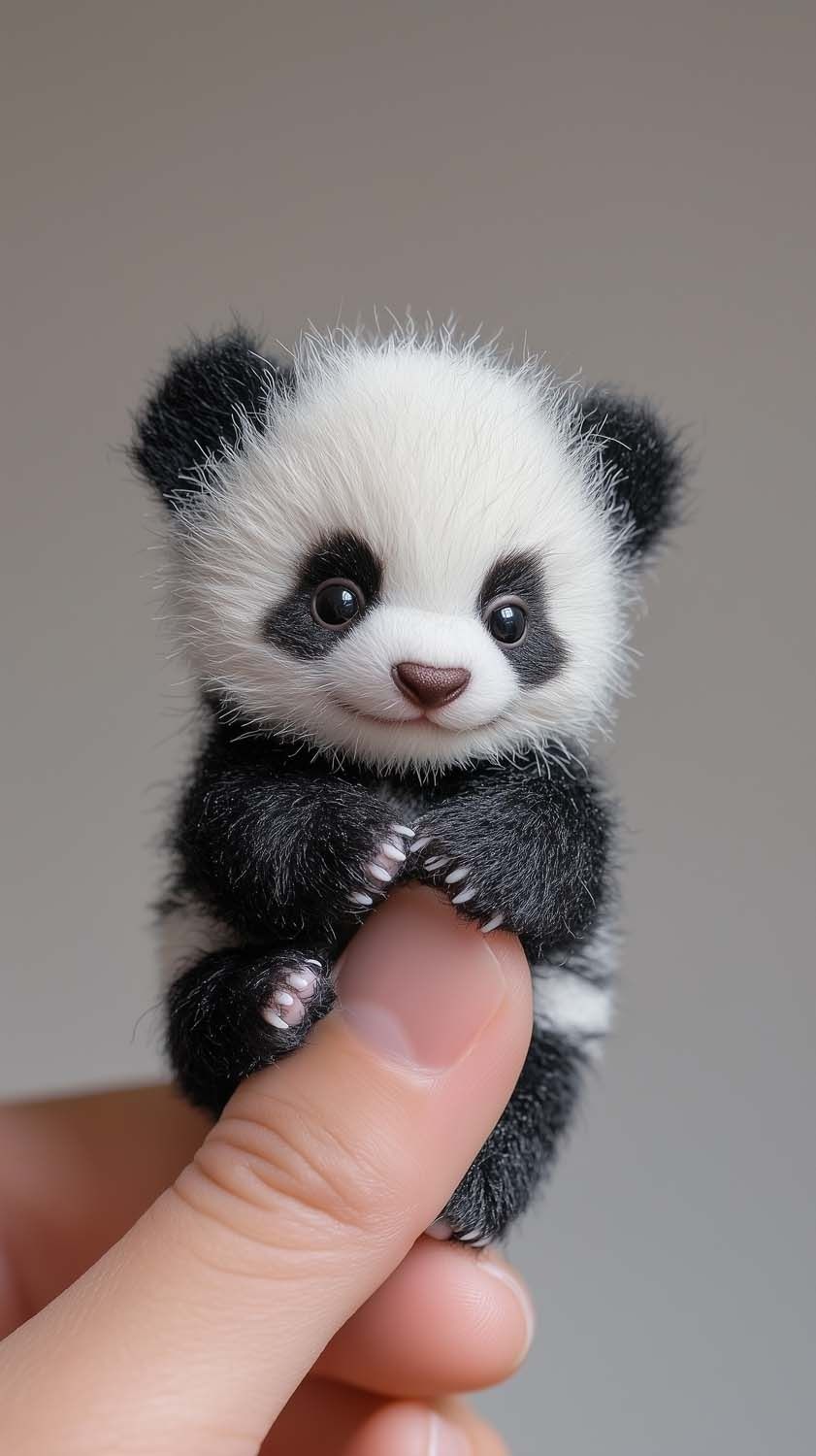 Cute Little Panda iPhone 16 Wallpaper