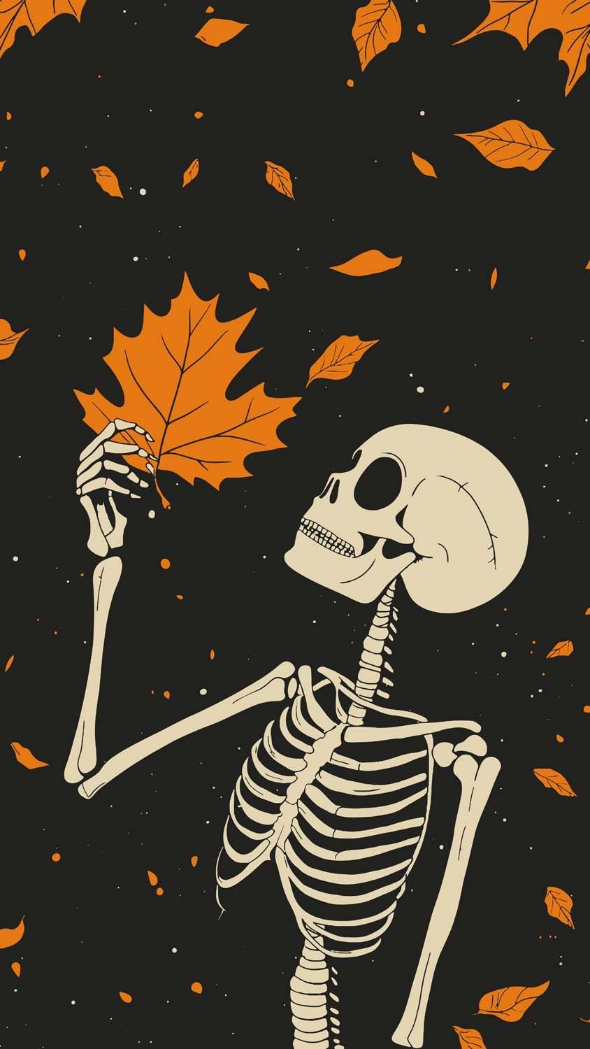 Autumn Skeleton Wallpaper